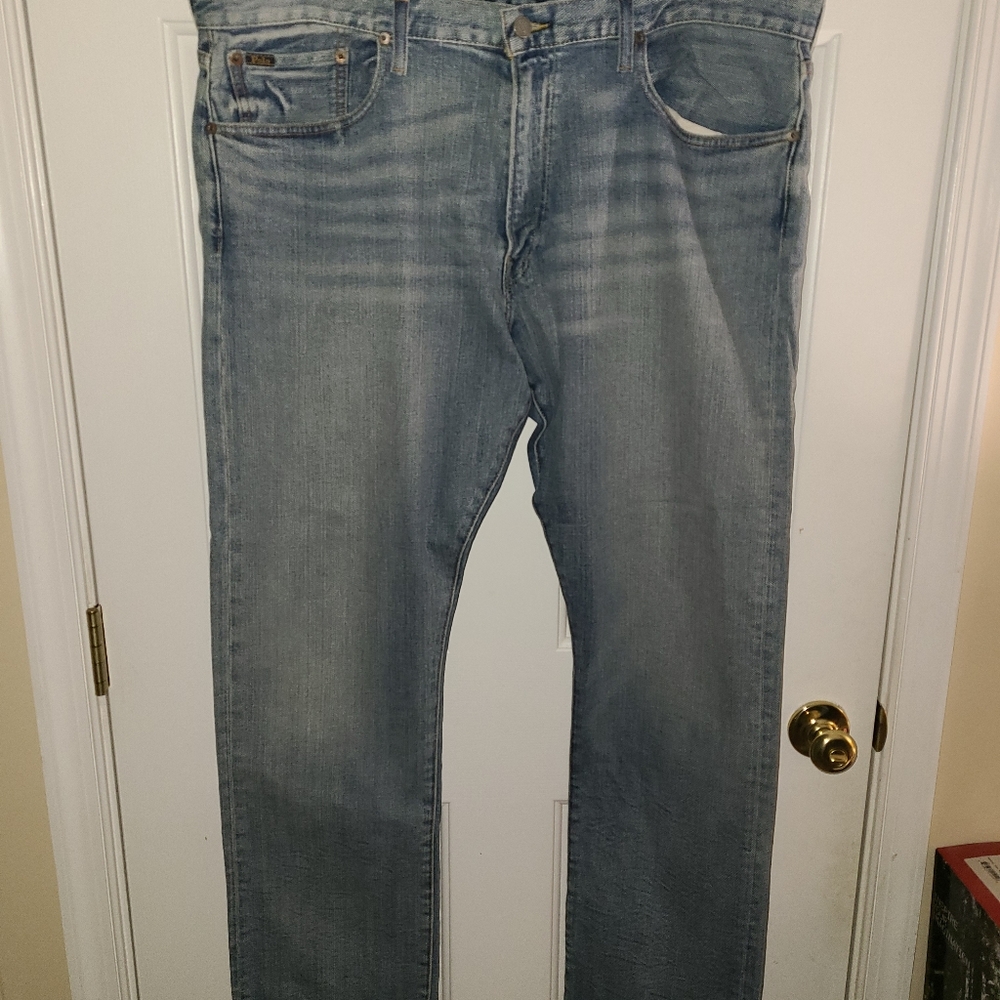 RALPH LAUREN POLO VARICK SLIM STRAIGHT JEANS 38X32 DENIM 38